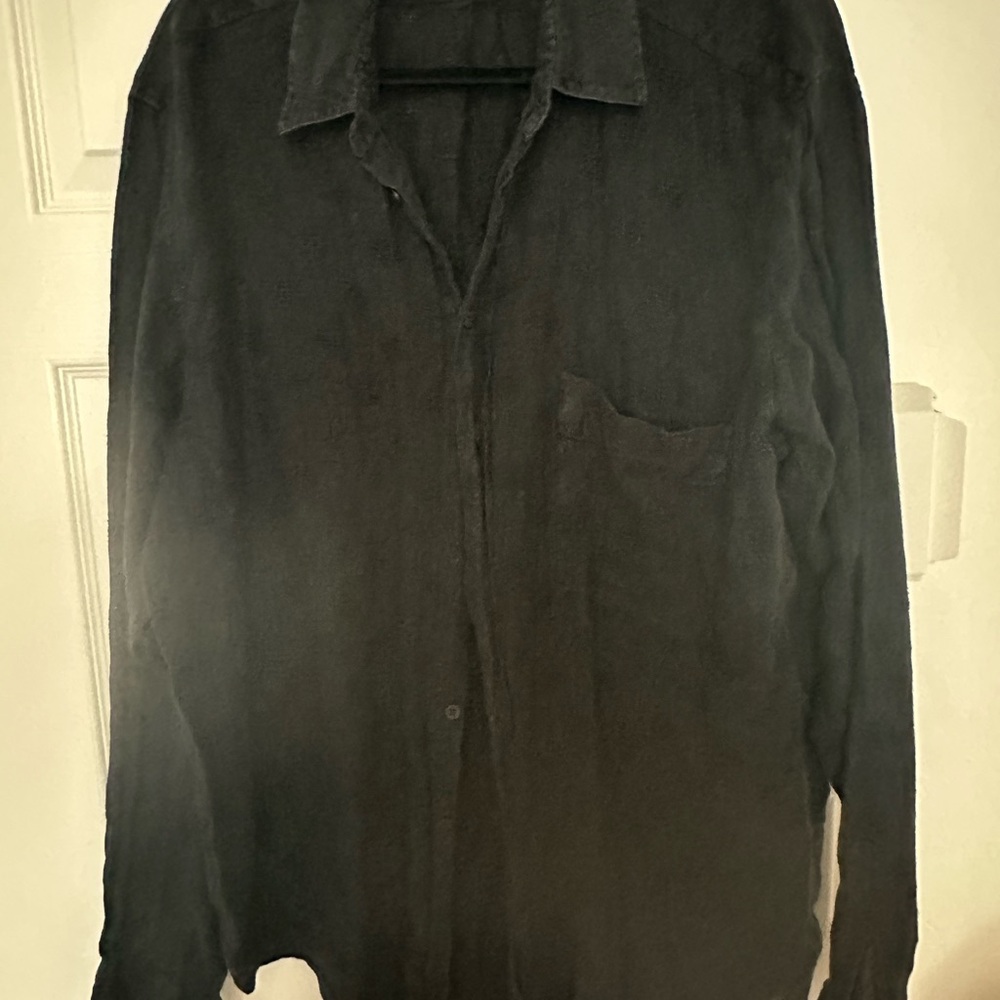 Dark Gray Button-Up Shirt